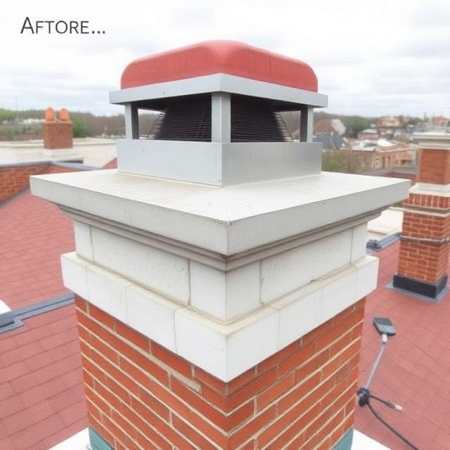 After professional chimney crown repair - ballantyne restoration Charlotte