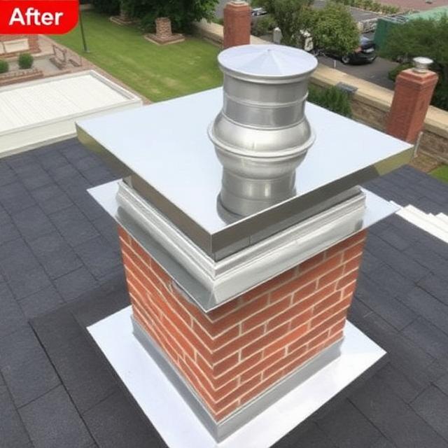 After professional chimney flashing repair - concord restoration Charlotte